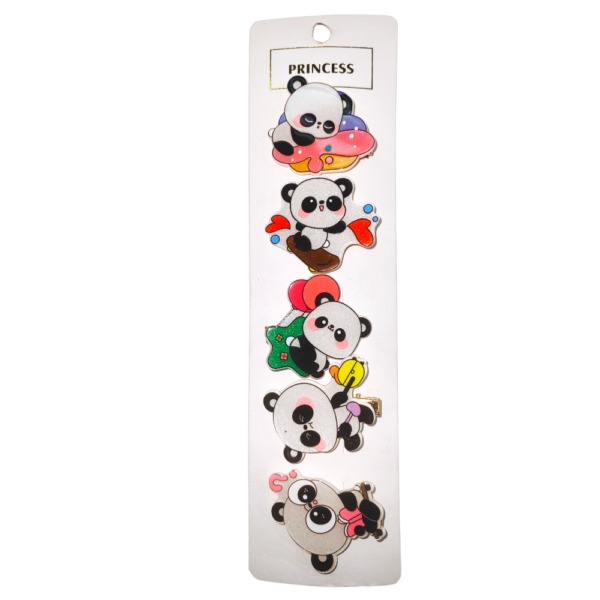SET 5 NENA PANDA KAWAII ACRÍLICO INFANTIL