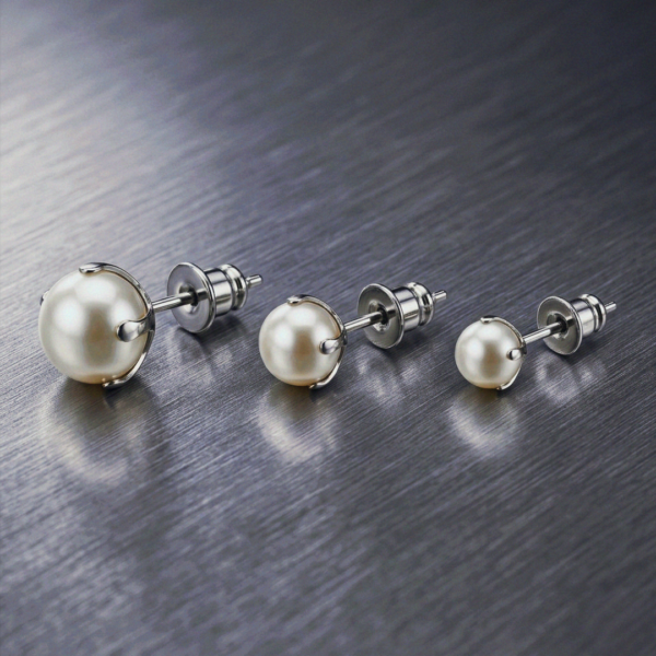 AROS PERLA PASANTE PLATA SET 6 PARES