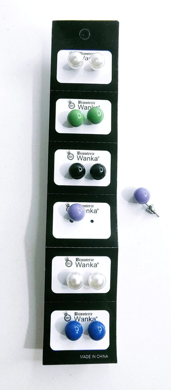 AROS PERLA PASANTE VARIO COLOR SET 6 PARES