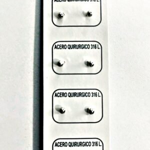 AROS BOLITA PASANTE ACERO QUIRÚRGICO SET 6 PARES
