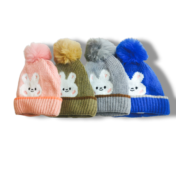 GORRO DE LANA POMPOM CONEJO